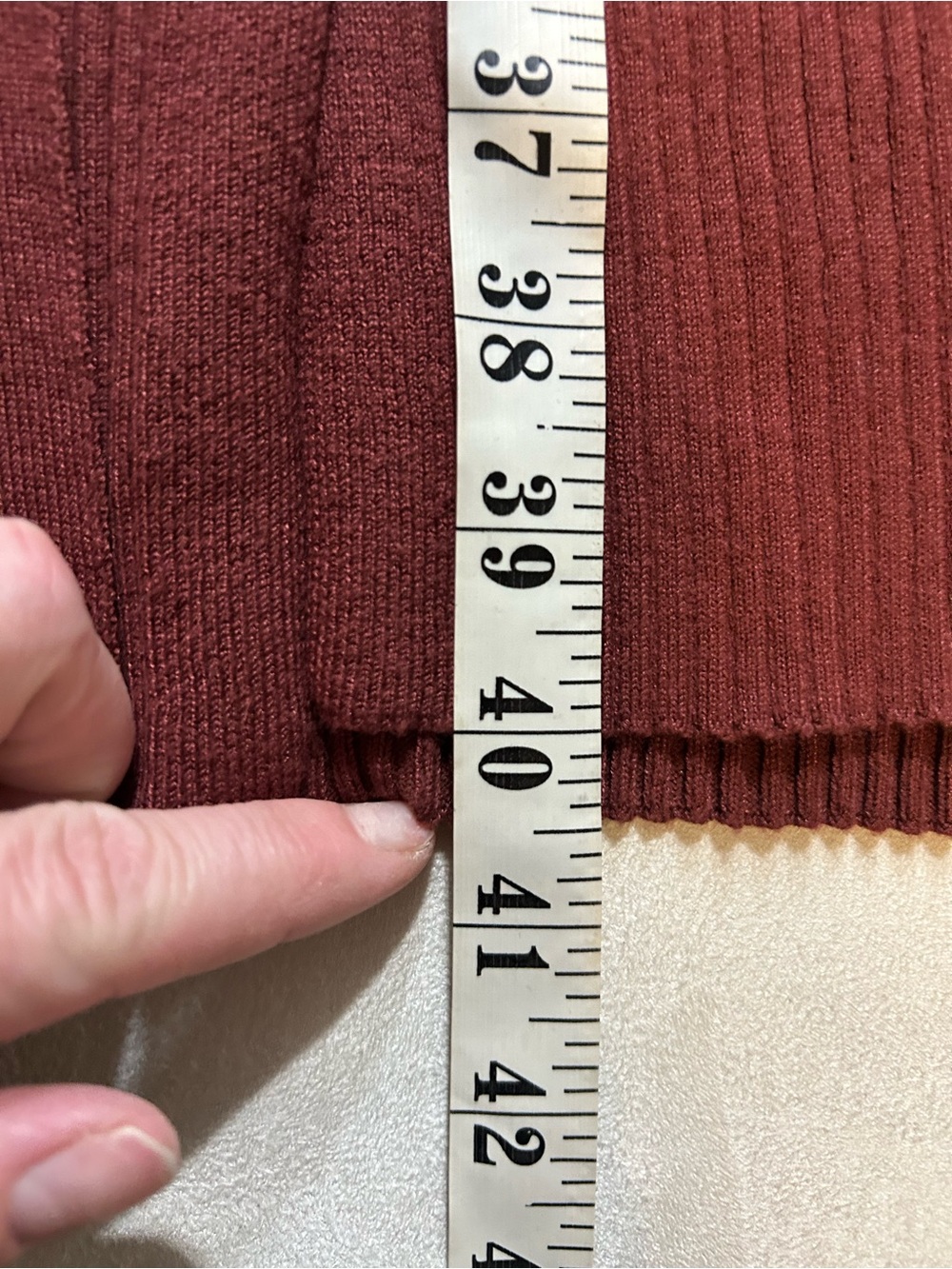 Pink Rose Rust Ribbed Button Front Belted Midi Dress S - Picture 10 of 12
